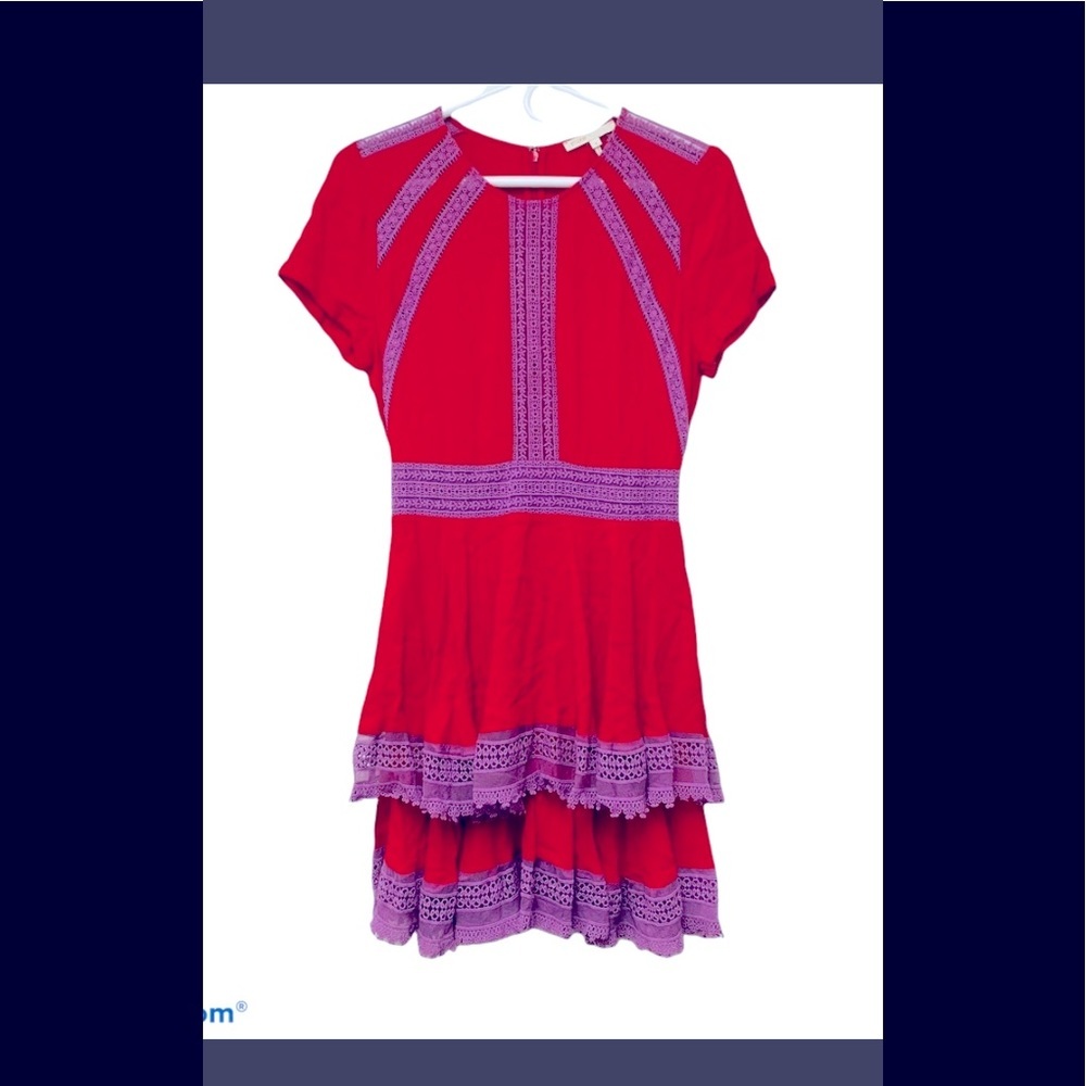 MAJE Red Raglia Dress. SZ 1